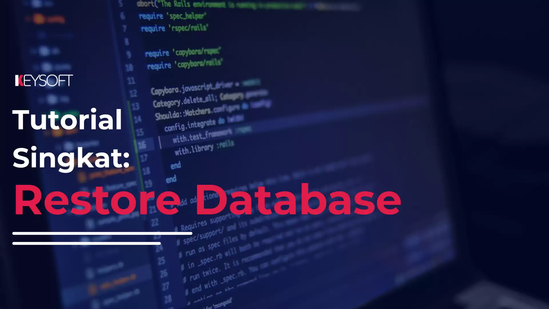 Tutorial Singkat: Restore Database