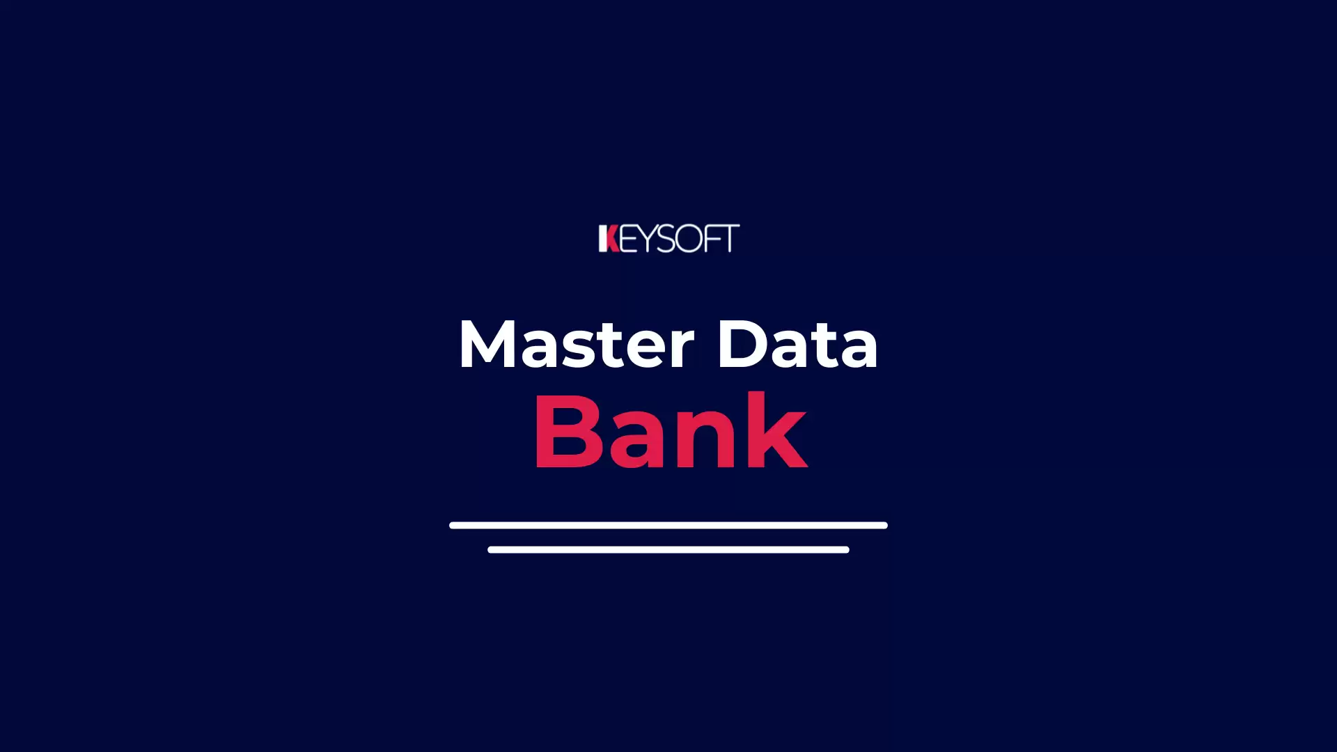 Master Data - Bank