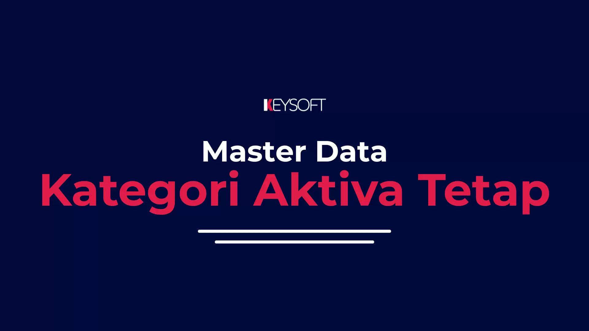 Master Data - Kategori Aktiva Tetap (Fixed Asset Category)