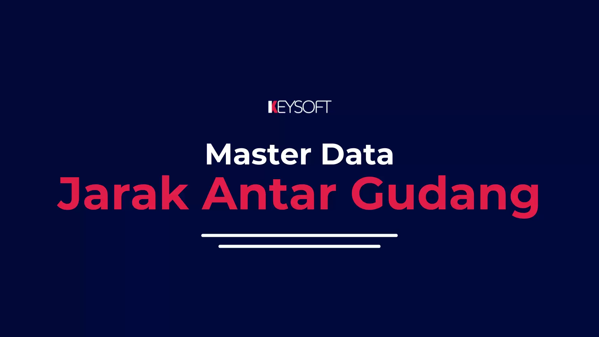 Master Data - Jarak Antar Gudang (Warehouse Distance)